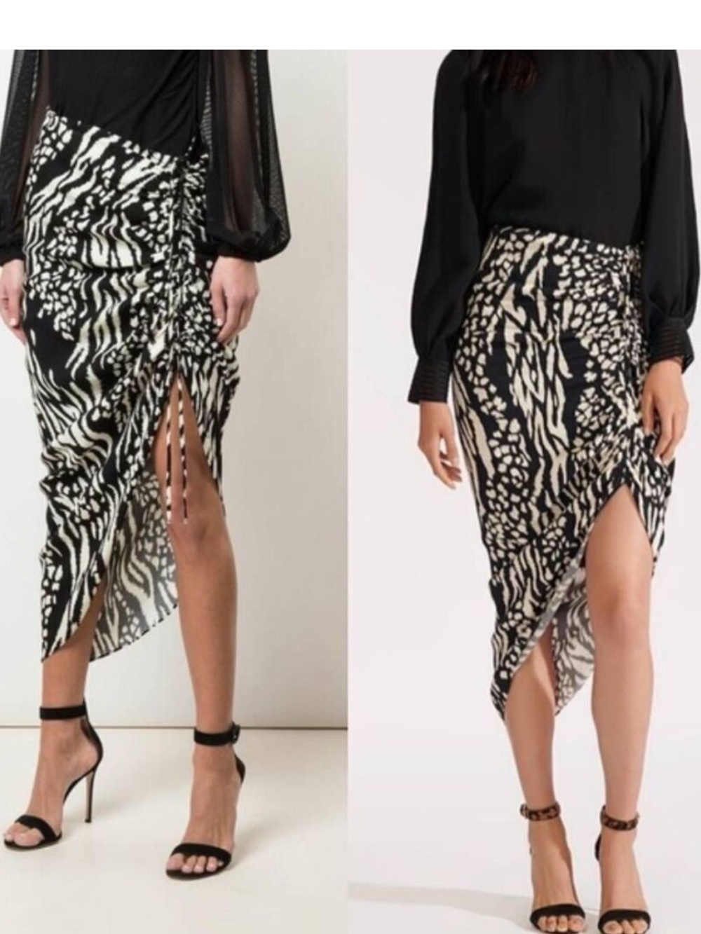 Veronica Beard Animal  Print Ruched Skirt - brand new with tags - size 20